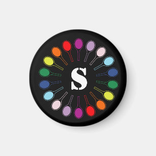 Aimant Avec des raquettes de tennis monogram personnalisé