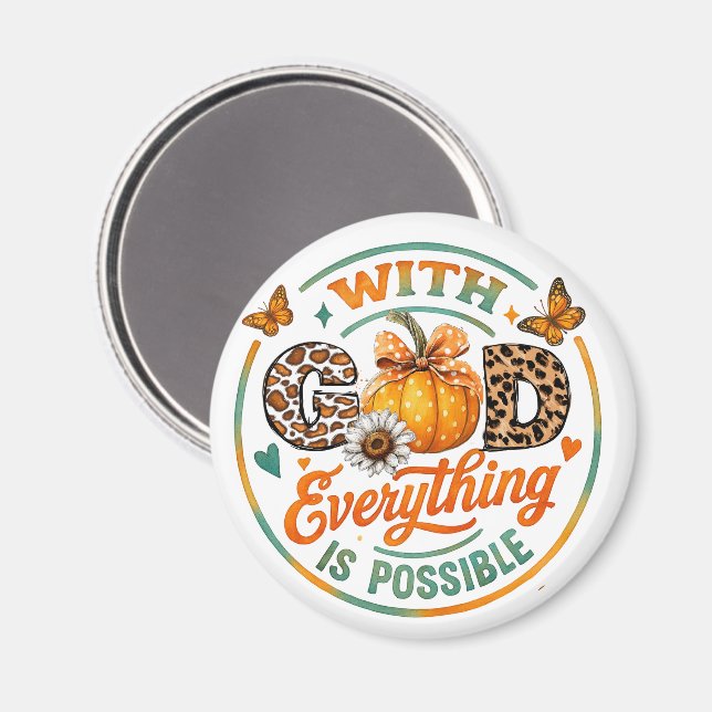 Aimant Avec Dieu, tout est possible (Recto/Verso)