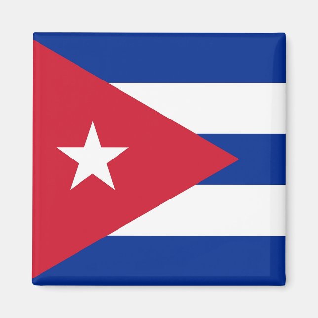 Aimant avec drapeau de Cuba (Devant)