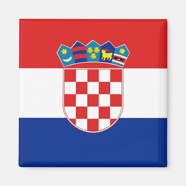 Aimant avec drapeau de la Croatie (Devant)