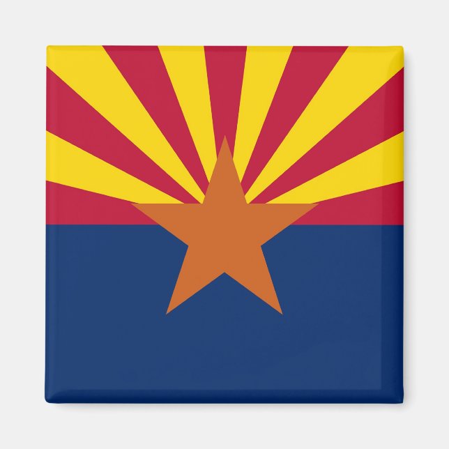 Aimant avec Drapeau de l'Arizona Etat - USA (Devant)