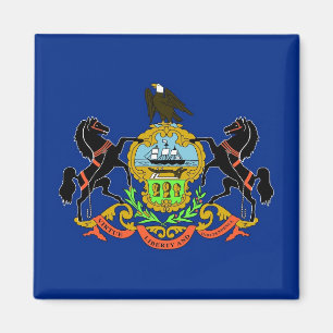Aimant avec drapeau de l'État de Pennsylvanie - Ét