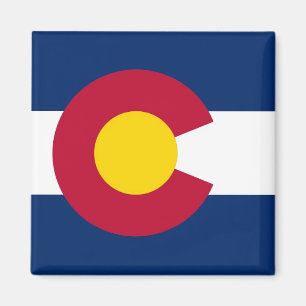 Aimant avec Drapeau de l'Etat du Colorado - USA