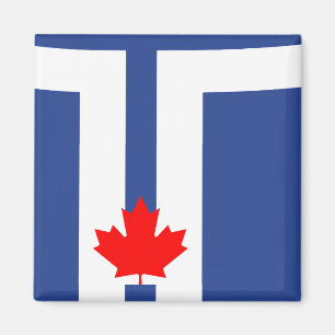 Aimant avec drapeau de Toronto, Canada