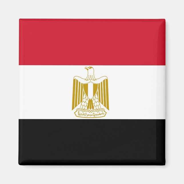 Aimant avec drapeau d'Egypte (Devant)