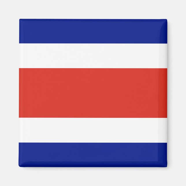 Aimant avec Drapeau du Costa Rica (Devant)