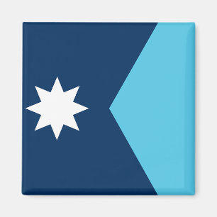 Aimant avec drapeau du Minnesota, États-Unis
