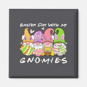Aimant Avec Gnomies de Pâques en chemise Gnomes heureux