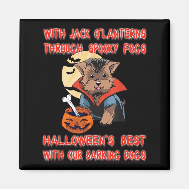 Aimant Avec Jack O Lanterns à travers des brouillards eff (Devant)