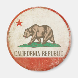 Aimant avec le drapeau affligé de République de 