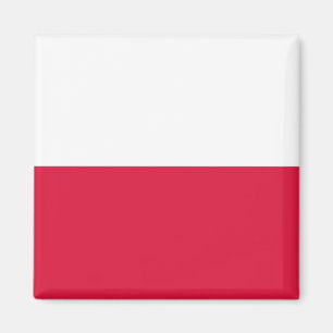 Aimant avec le drapeau de la Pologne