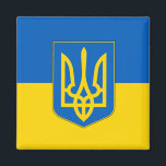 Aimant avec le drapeau de l'Ukraine<br><div class="desc">Ajoutez une touche de fierté ukrainienne à votre frigo ou à votre surface magnétique avec notre aimant avec le drapeau de l'Ukraine ! Conçu avec des couleurs vives et des matériaux durables, cet aimant célèbre le riche patrimoine culturel de l'Ukraine. Le dessin est fière de présenter l'emblématique drapeau ukrainien, avec...</div>