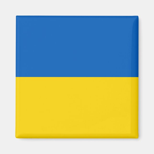 Aimant avec le drapeau de l'Ukraine (Devant)