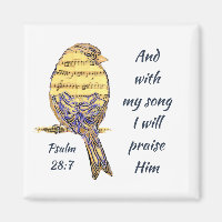 Avec ma chanson, je le loue Bible Écriture Oiseau