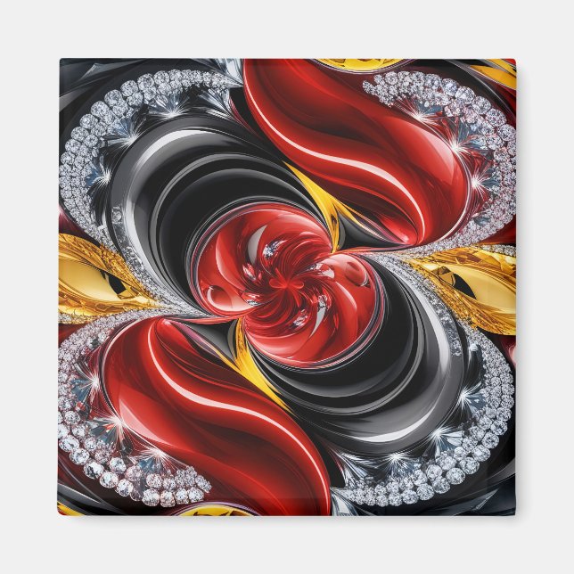 Aimant avec motif aux couleurs allemandes (Devant)