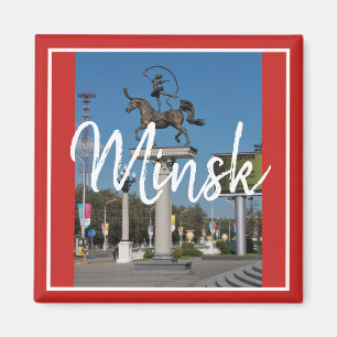 Aimant avec vue de la ville de Minsk représentant 