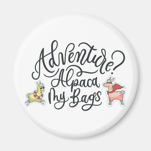 Aimant Aventure ? Alpaca Mes Sacs (Devant)