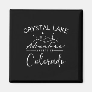 Aimant Aventure de camping au lac Crystal Colorado Mounta