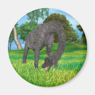 Aimant Aventure de dinosaure à long cou dans la jungle