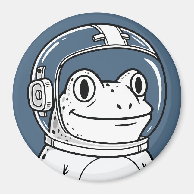 Aimant Aventure spatiale de la grenouille astronaute mign (Devant)