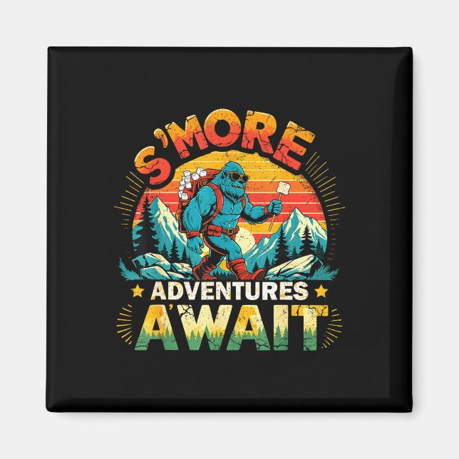 Aimant aventures Smor attendent drôle bigfoot camping (Devant)