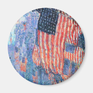 Aimant Avenue dans la pluie par Frederick Childe Hassam