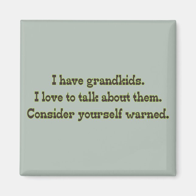 Aimant Avertissement des grands-parents (Devant)