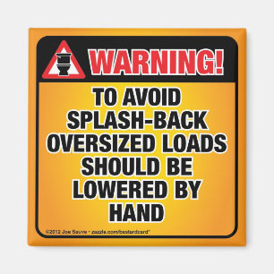 Aimant AVERTISSEMENT - Évitez Les Dos De Salle De Bains