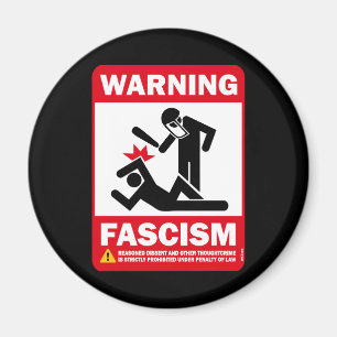 Aimant Avertissement : Fascisme