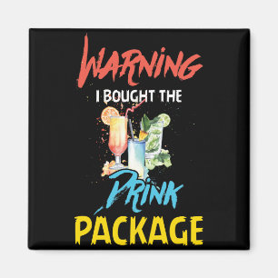 Aimant Avertissement J'ai acheté Forfait Boisson Drôle Cr
