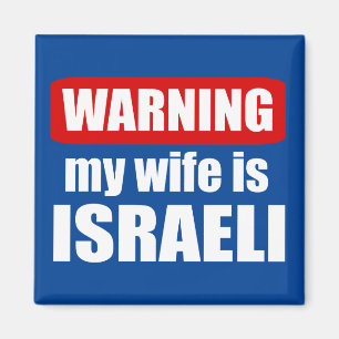 Aimant Avertissement ma femme est israélienne
