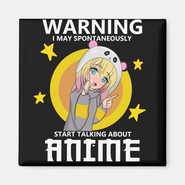Aimant avertissement peut commencer à parler de anime (Devant)