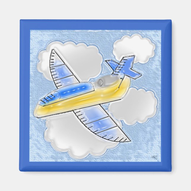 Aimant Avion à réaction Art numérique (Devant)
