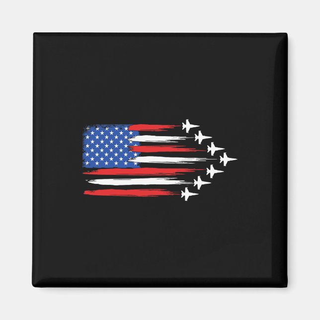 Aimant Avion à réaction de combat Drapeau américain Avion (Devant)