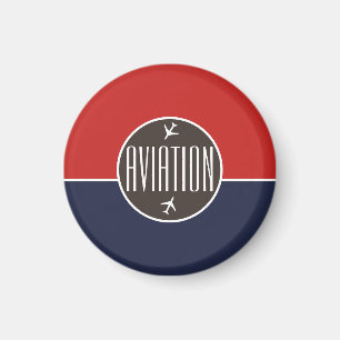 Aimant Avion de piste funky Avion Pilote Vol