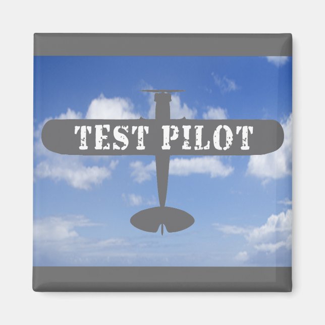 Aimant Avion et pilote d'essai (Devant)