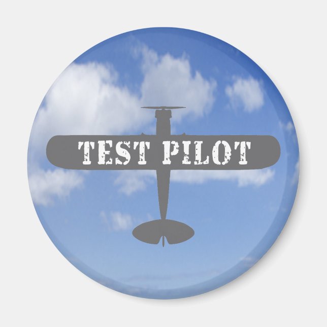 Aimant Avion et pilote d'essai (Devant)