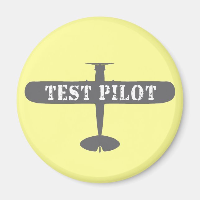 Aimant Avion et pilote d'essai (Devant)
