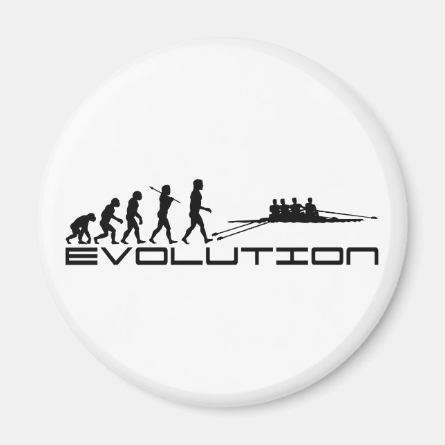 Aimant Aviron Rower Eau Sport Évolution Art (Devant)