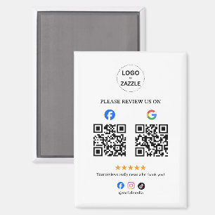 Aimant Avis social professionnel avec code Qr