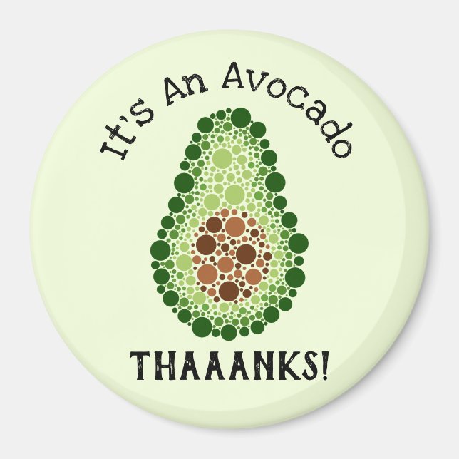 Aimant Avocado par points (Devant)