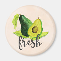 Avocado vert frais Fruit à vie fixe dans l'aquarel