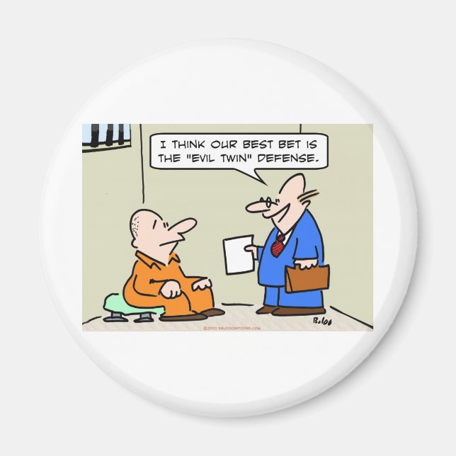 Aimant avocat de défense jumeau diabolique (Devant)