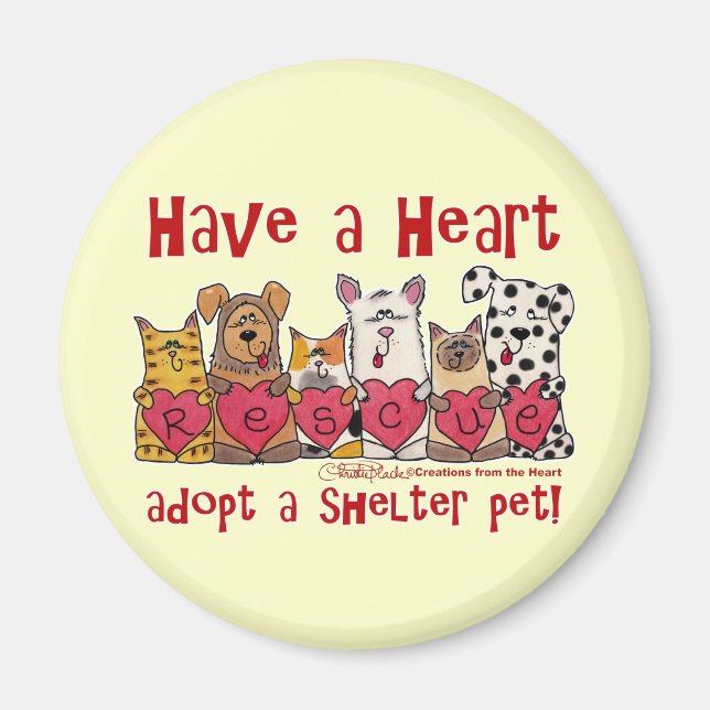 Aimant Avoir un coeur (Devant)