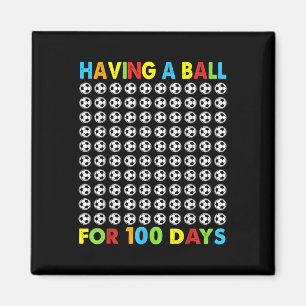 Aimant Avoir Une Boule Pour 100 Jours De Football Scolair