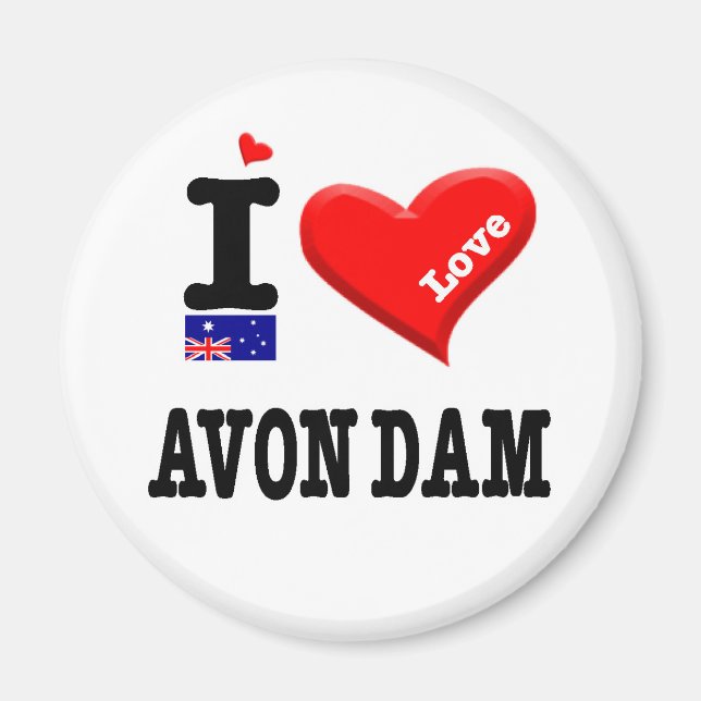 Aimant AVON DAM - I Love (Devant)