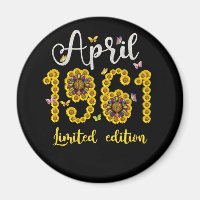 Avril 1961 61 Année Vieux tournesol 61e anniversai