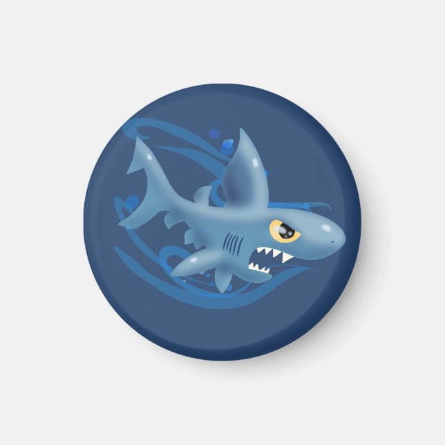 Aimant Awesome Cartoon Shark (Devant)