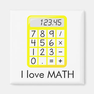 Aimant Awesome I love Math Calculateur