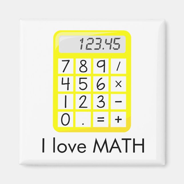 Aimant Awesome I love Math Calculateur (Devant)